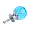 IEIK10 PCS Crystal Cabinet Knobs Azure Blue Round Glass Bubbles