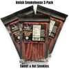 Amish Smokehouse Sweet & Hot Beef Sticks (3) 5.75oz Bagged Resealable Smokies