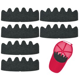 WOOPSOO 6 Pcs Unisex-Adults Dark Grey Felt/Polyester Hat Inserts for Baseball Cap, Golf Cap, Sports & Festive Occasions