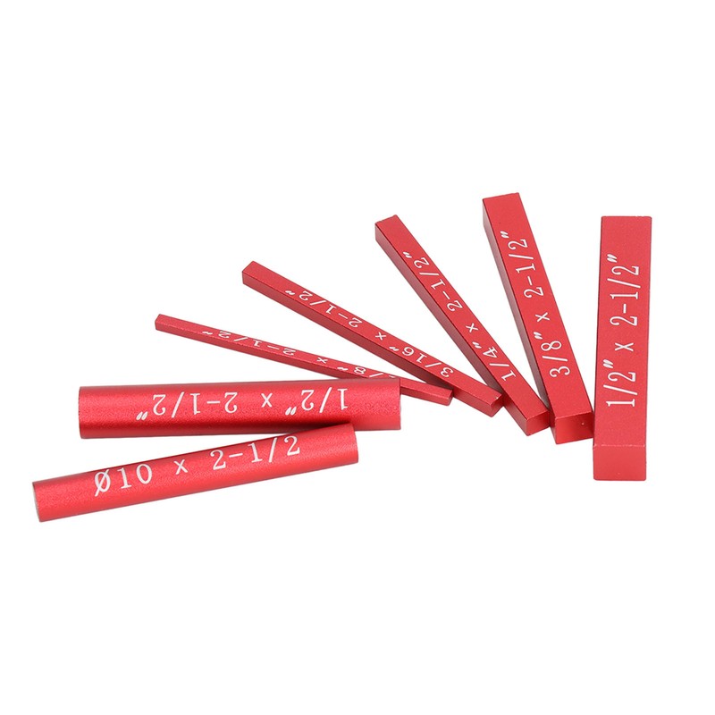 7PCS Setup Blocks Gauge Aluminum Alloy Black Anodized Suface Woodworking
