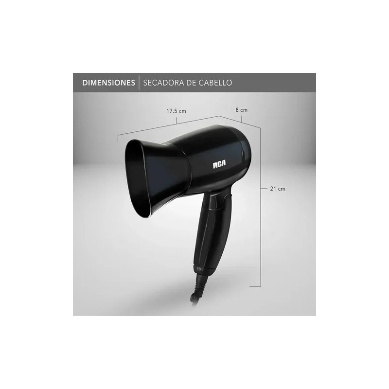 Rca Secadora Para Cabello De Mango Plegable Rc-p8 Belleza Color