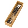 Bambloom Bamboo Kitchen Drawer Organizer, Wooden Storage Box for Utensil