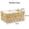 Wicker Baskets, Rattan Woven Baskets, Water Hyacinth Baskets for Organizing,