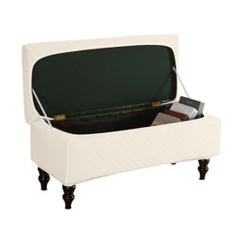 FUANGUI Ottoman Cover Stretch Storage Ottoman Bench Slipcover Jacquard Folding Storage Bench Ottoman Cover Footrest Stool Slipcover Footstool Protector Cover with Elastic Bottom,Medium