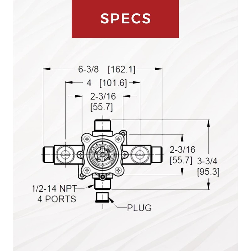 Pfister PermaBalance 0X8 Series Tub & Shower Rough-In Valve and