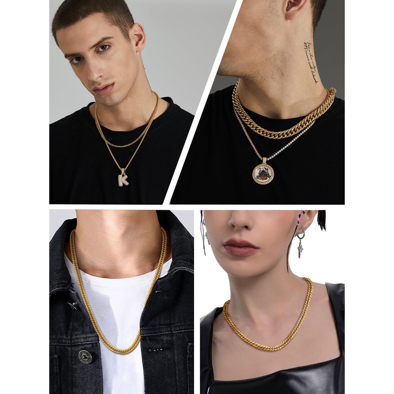 ChainsHouse Kihei Necklace, Men's, Chain Only, Rustproof, Stainless Steel, Silver,