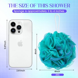 Sunnyray 100 Pcs Loofahs Bulk Small Bath Shower Loofahs 20g Travel Size Soft Sponges for Women Men Travel Cleaning Wash Puff Bathing Accessories Shower Favors Pouf Mesh Set (Mixedcolor)