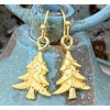 Etched Gold christmas Dangle Earrings Holidays Christmas Festive Jewelry Earrings