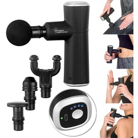 newgen medicals Massage Gun Attachments: Compact Cordless Handheld Massager with 4 Attachments & 4 Levels, 26 Watt (Massage Gun Attachments, Massage Gun Belly, Feet)