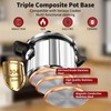 6.3 QT Pressure Cooker, 304 Stainless Steel - Explosion-Proof Lock,
