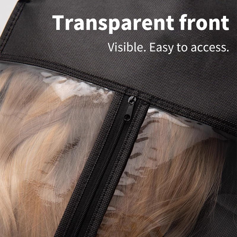 4-Pack Wig Storage Bags with Hanger (2 Large 31.5in +2
