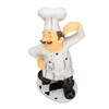French Chef Figurine 30x14x11cm Resin Funny Chef Sculpture Kitchen Restaurant