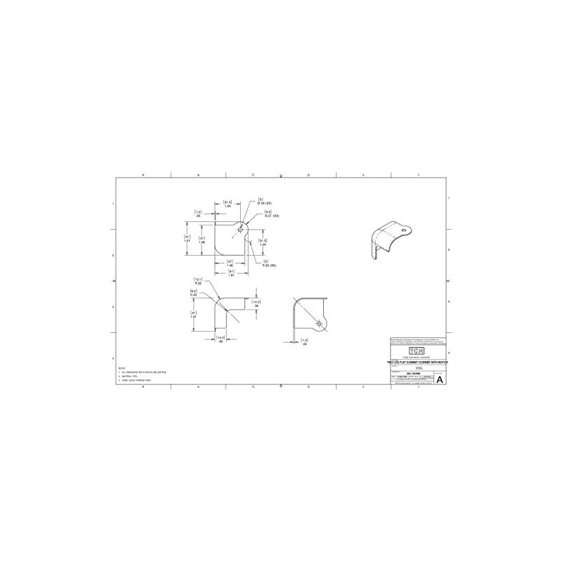 TCH Hardware 8 Pack Steel Corner Protector - 2 Leg