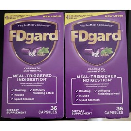 Fdgard 2X FDgard MEAL-TRIGGERED INDIGESTION 36-CAPSULES EXP:2025
