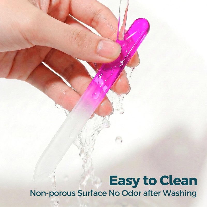 SIUSIO 40 Pack Professional Czech Crystal Glass Nail Files Double