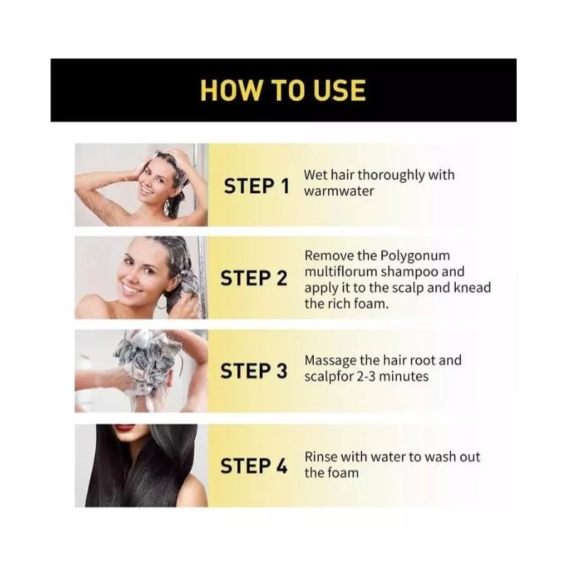 KFMX Shampoo Instantaneo Para Teñir Crecimiento Capilar Cabello