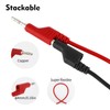 Stackable Banana Plug to Mini Grabber Test Leads 4mm Stackable