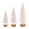 Vickerman 8"-10"-12" Cream Sisal Bottle Brush Tree Set, Set of
