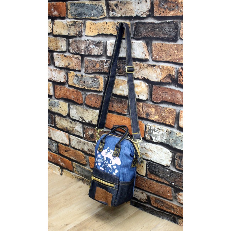 Raw Tangled Vertical Pouch 2 Color Denim Wind