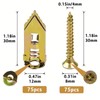 75 Pcs Self Drilling Drywall Anchors with Screws Kit, No