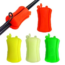 Naiveferry 4Pcs Silicone Fishing Rod Holder Straps - Colroful, Portable Fishing Rod Fixed Ball Rubber Clips, Fly Fishing Accessories