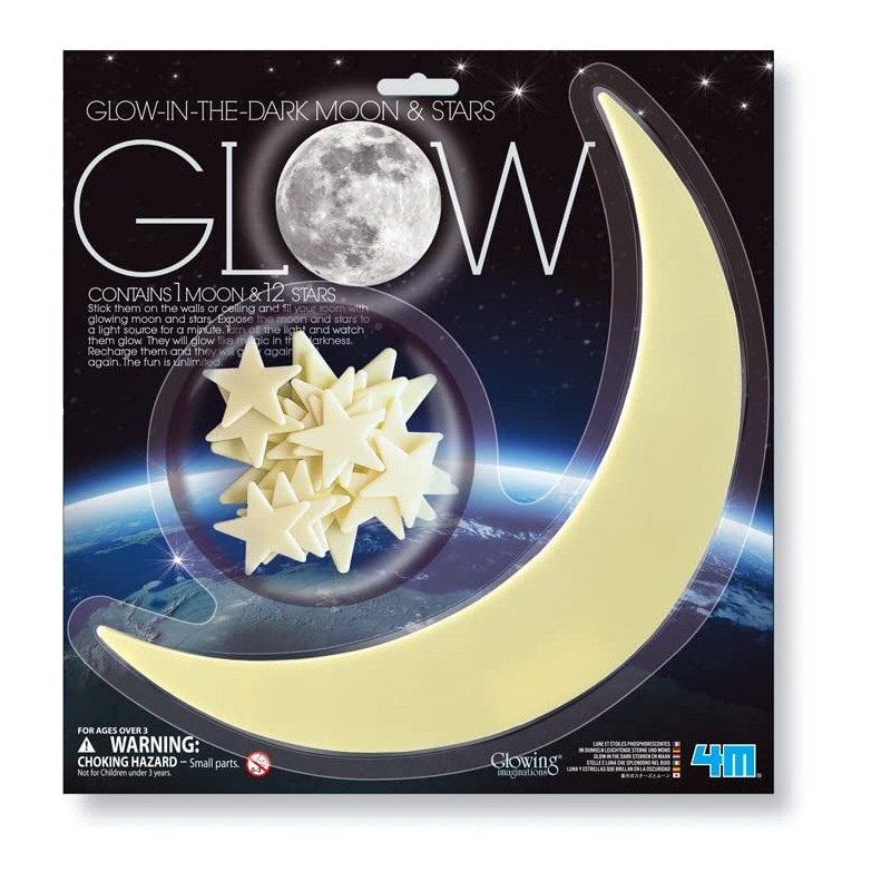 4M Glow in The Dark Moon and Stars