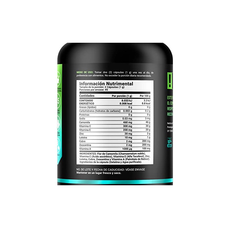 Life Vsion Blend Fórmula Camomila Luteína Vitaminas Cápsulas