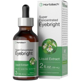 Horbäach Eyebright Herb Supplement | 2 fl oz | Alcohol Free Drops | Super Concentrated Liquid Extract Tincture | Vegetarian, Non-GMO, Gluten Free