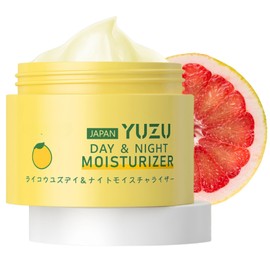 YUZU Day & Night Face Moisturiser, Face Cream for Dry Skin, Moisturiser Face Women & Men for Smoothing & Softening, Nourishing & Hydrating Face Moisturisers, Natural YUZU Cream Face Care