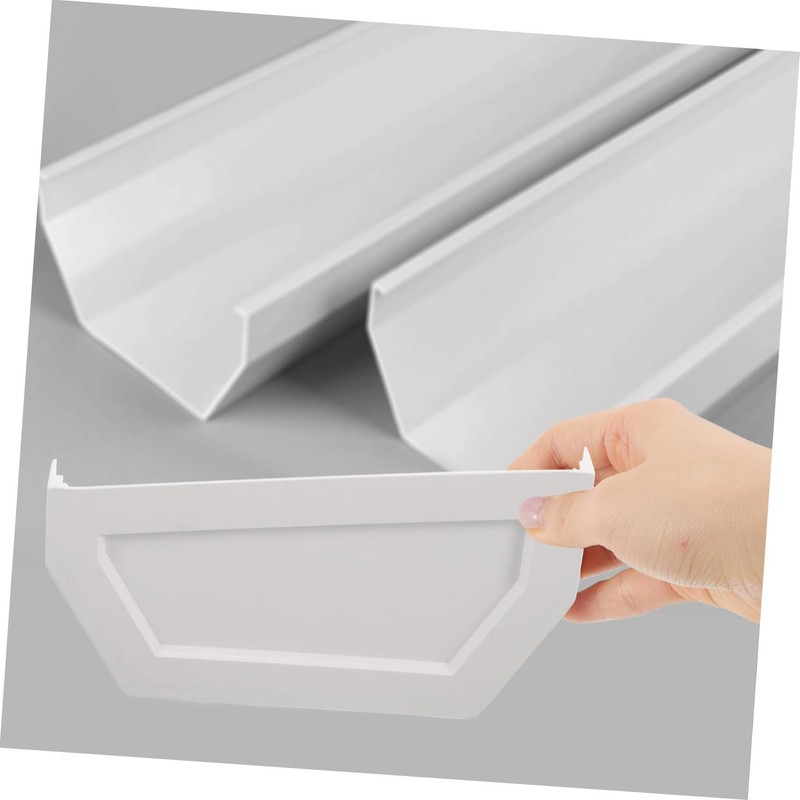 Tofficu Rain Gutter End Plug Gutter Accessories Downspout Parts PVC