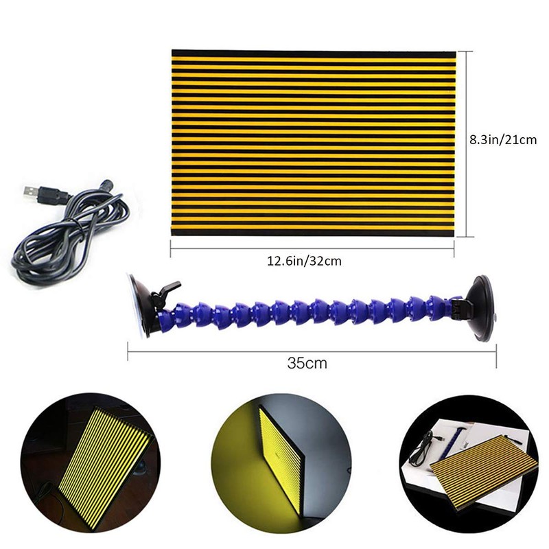 LadyRosian LED Paintless Dent Repair Tool Double Panel Strip Line
