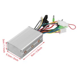 Keenso Controlador de Velocidad sin escobillas,36V/48V 350W Controlador de Motor sin escobillas para Scooter de Bicicleta Eléctrica