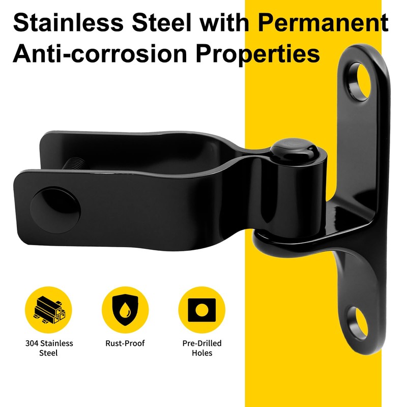 2 Pack Wall Mount Gate Hinges, 1-3/8 Inch 304 Stainless