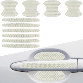 10 Piezas, Pegatinas de Manija de Puerta de Automóvil, Pegatinas para Espejos Retrovisores, Protección Arañazos, Coche, Protector Puerta Auto