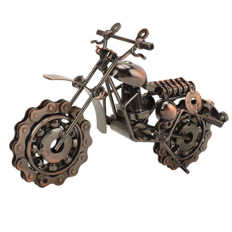 Motorcycle Toy Model Metallic Antique Texture Sturdy Smoothing Durable Metal