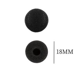 HEOPBIRD Earbud Sponge Cover Protector Soft Foam Tips Cushions 18mm Replacement for Walkie Talkies Headphones Earbuds and MP3 MP4 Headsets,Comfortable and Durable 50pcs