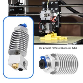 Create idea Extruder Heatsink 1.75 mm Compatible with E3D V6 Hotends 3D Printer Aluminium Heatsink with Pipe Clamp and Collets Clip