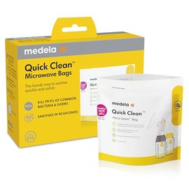 Medela | Bolsas Esterilizadoras para Accesorios de Extractor de Leche o Biberones | Bolsas para Microondas| Contiene: 5 unidades