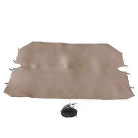 Tokinng Universal Full Size Bench Pickup Truck Seat Cover Beige, Deluxe Front Bench Seat Synthetic Leather Cover Compatible with Chevy for Dodge for Ford
