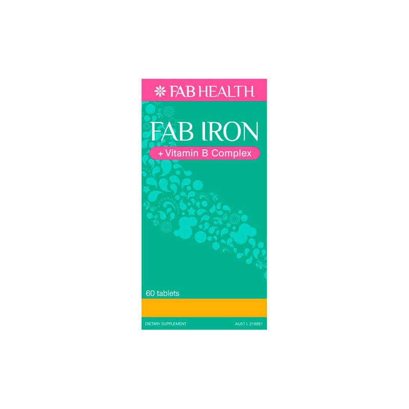 Fab Iron + Vitamin B Complex 60 Tablets