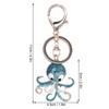 2 pieces metal key ring, octopus shaped keychain, cute keyring