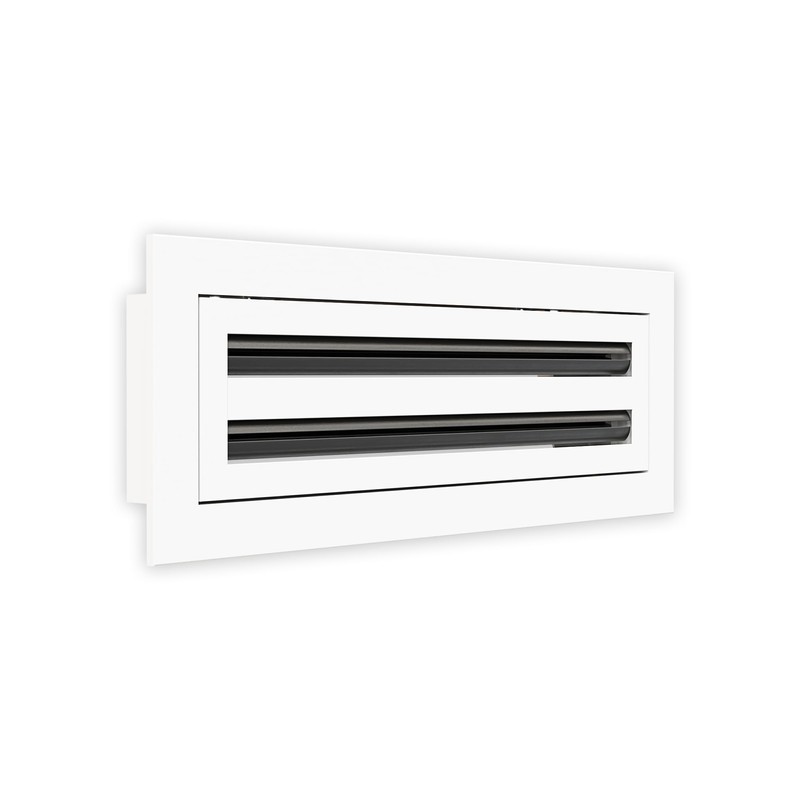QuietCool 14x4 Modern Design AC Grille - Aluminum White -