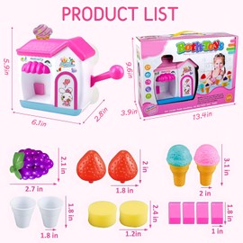 Bath Toys for Toddlers 3-5 Years, Ice Cream Foam Maker Bath Toys for Kids Ages 4-8, Bath Bubble Machine,Bubble Maker for Bathtub,Pretend Play Water Toys Age 3 4 5 Year Old Girls Boys Birthday Gifts
