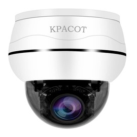 KPACOT Security Camera, Outdoor PTZ PoE Camera, 5 Megapixels, AI Human Body Detection, Domed Surveillance Camera, Outdoor, Two-Way Voice Calls, IP Camera, PTZ, Network Camera, Automatic Tracking,