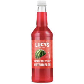 Lucy's Family Owned - Shaved Ice Snow Cone Syrup - Watermelon - 32 oz Syrup Bottle