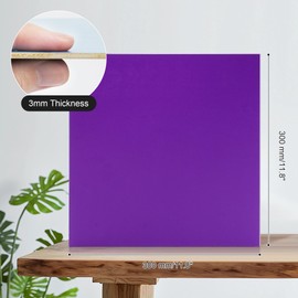 ROBOTIME 7-Pack Double-Sided Colored 1/8" Plywood Sheets - 12 x 12 x 1/8 Inch - Roller-Coated Solid Color 3mm Craft Wood Sheets for Laser Cutting, Engraving & Wood Burning - Assorted Colors