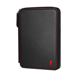 TORRO Travel Wallet – Genuine Leather Travel Organiser with Passport Holder and Detachable Cardholder (Black)
