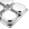 Tebery 3 Pack Stainless Steel Rectangular Divided Plates Tray, 5