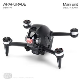 WRAPGRADE Skin Compatible with DJI FPV (Stealth Black)