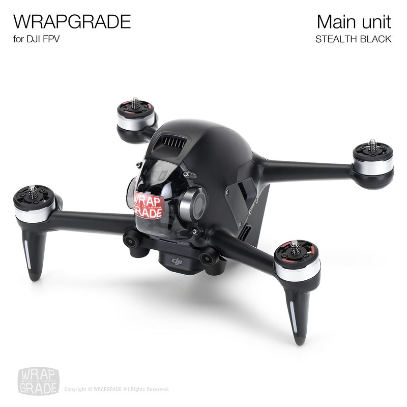 WRAPGRADE Skin Compatible with DJI FPV (Stealth Black)